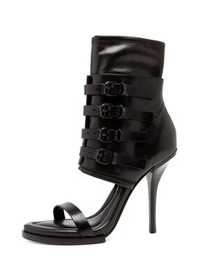 Alexander Wang | Britt Buckle Sandal in Black Leather 39